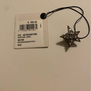 NWT Gunmetal chanel CC star hair decoration accessory